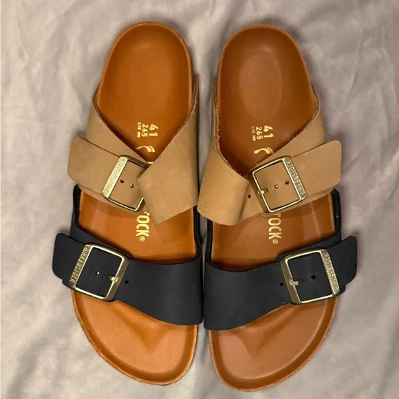 Birkenstock Women's Arizona Split HEX Sandals, Midnight
Blue, Tan, - Picture 8 of 15